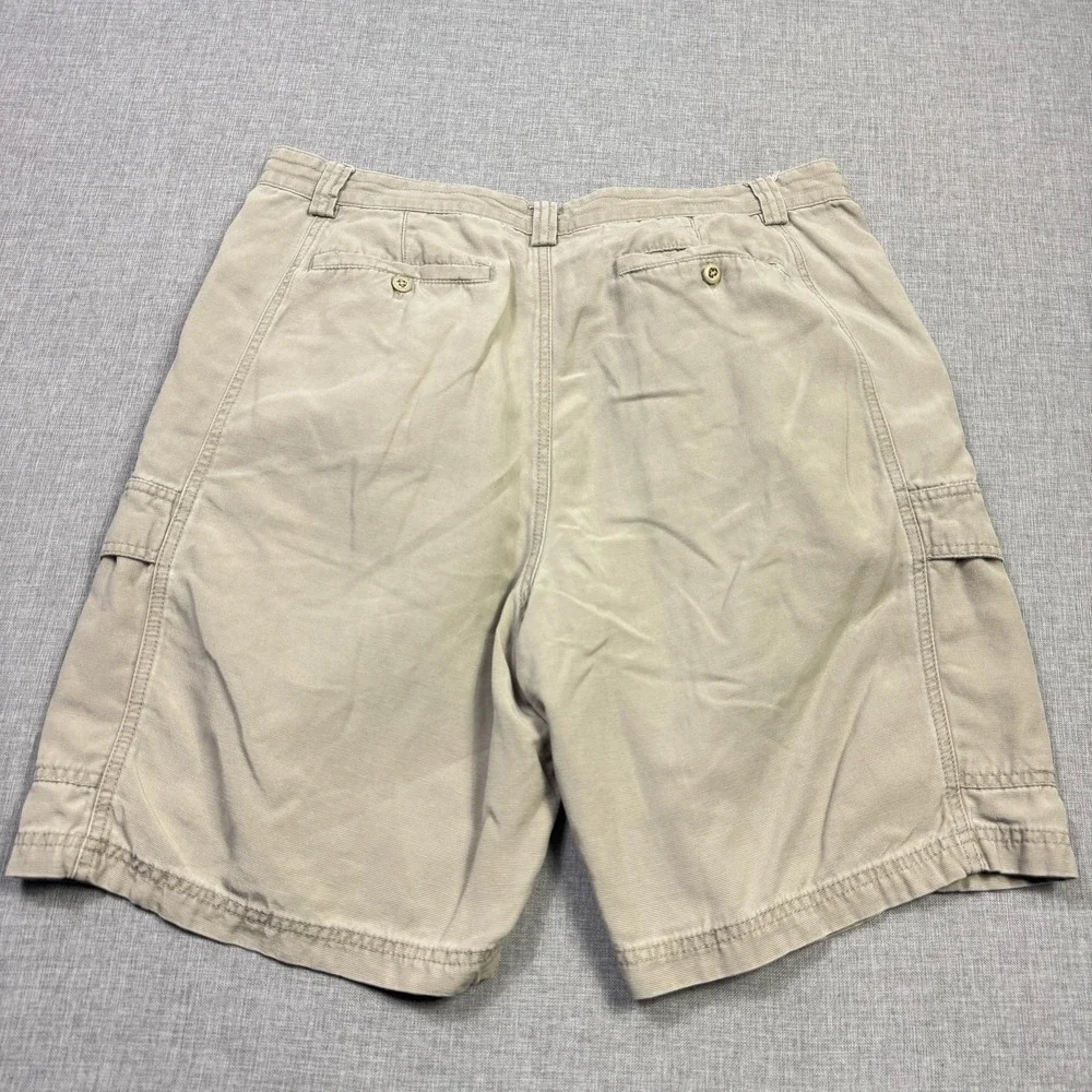 Tommy Bahama Cargo Shorts Mens 36 Beige Lyocell Cotton Canvas‎ Pockets 9